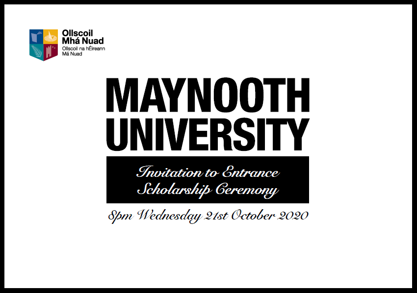 <a href="/cc_avondale/">Avondale CC</a> Congratulations to Kyle, former student, who will receive a #maynoothuni Entrance Scholarship Award on 21.10.2020 at 8pm! #muscholars2020 maynoothuniversity.ie/scholars2020