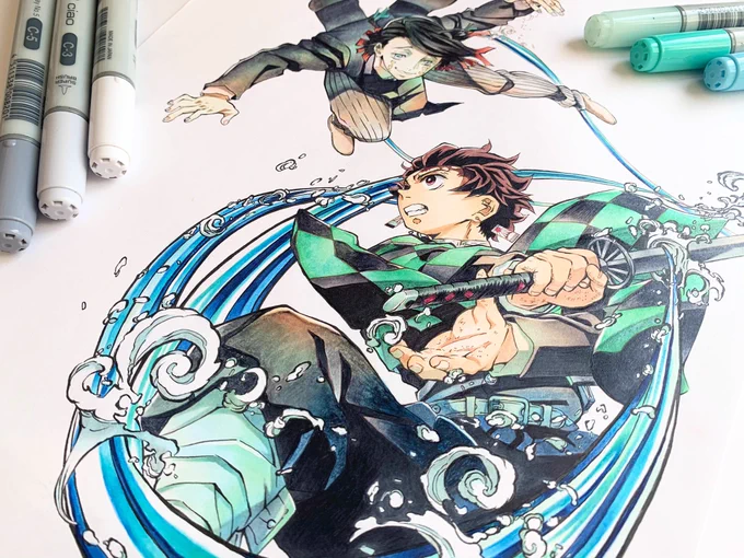 劇場版 鬼滅の刃
キービジュアルを描きました✴︎
#鬼滅の刃 #無限列車編 #模写 #コピック 
