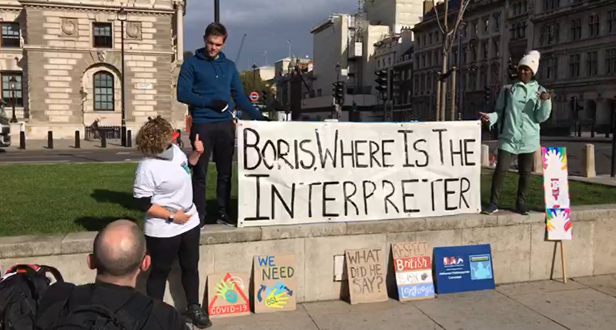 SignHealth's tweet image. We are knocking on your door @BorisJohnson 
We need #BSL for Coronavirus information to be accessible. #WhereIsTheInterpreter