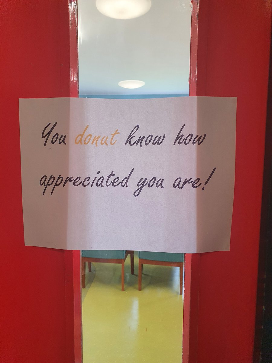 What a lovely message on the staff room door this morning 💖