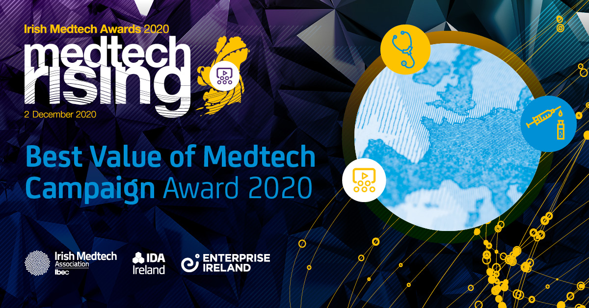 Are you a medtech company with a campaign vision, evidence of execution and creativeness?

This #MedtechWeek we launched #MedtechRising 2020 and invite you to enter the Best Value of Medtech Campaign Award medtechrising.ie/medtech-awards/