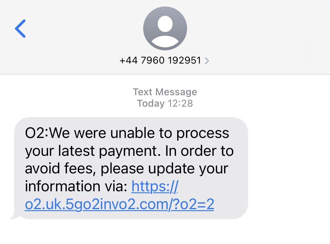 daveleslue's tweet photo. Hey @O2 just a heads up that this scam is doing the rounds... https://t.co/FIe9CqXS4A