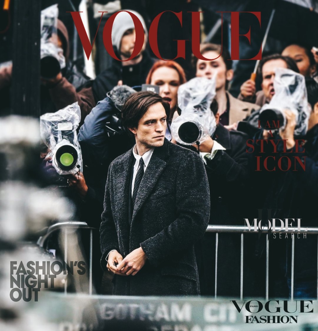 my vogue magazine covers with the set photos of the batman (2022) - a thread
