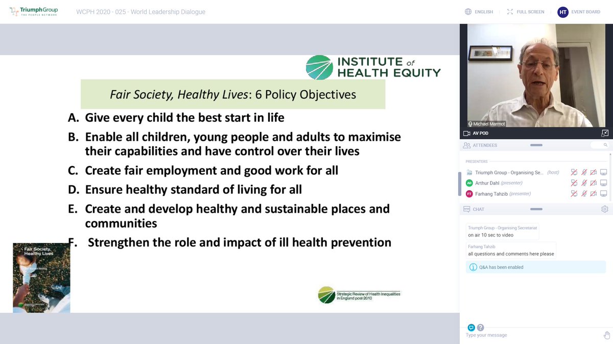 tolonen_hanna's tweet photo. Six recommendation from @MichaelMarmot review will provide bases for health equality.
#wcpc2020 #EUPHAatWCPH2020 https://t.co/yFhdfCWGoV