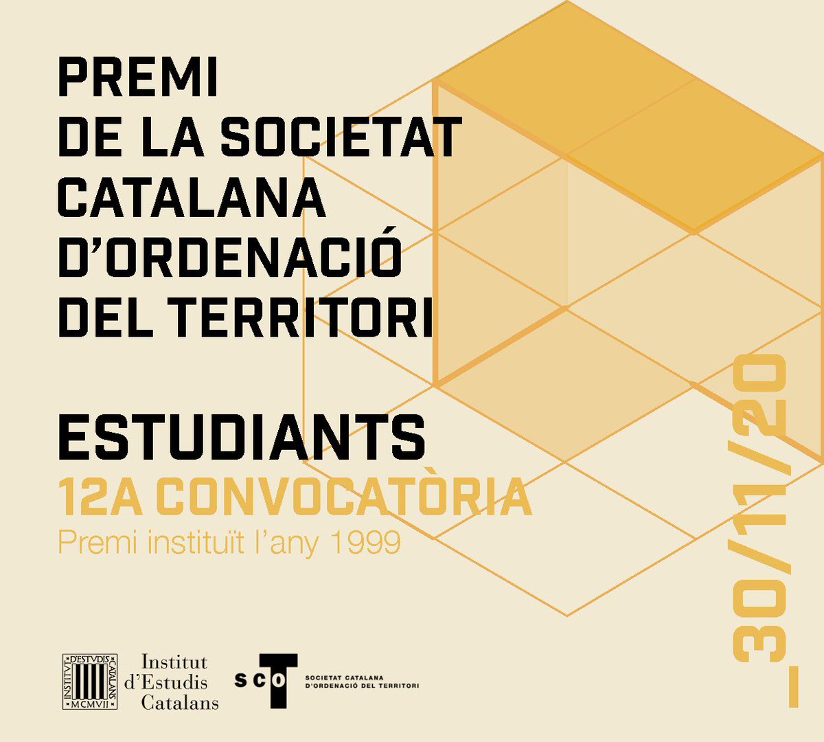 Territori's tweet photo. 📣Oberta la 12a convocatòria del #PremisSCOT per a #ESTUDIANTS! XC Cartell de premis i borses d'estudi Sant Jordi 2021 @iec

📆 Fins el 30 novembre
🏫Estudiants universitaris i titulats
🎖️Premi de 900 €
ℹ️Bases 👉https://t.co/4V8Yu26QZR

No ho dubtis, participa-hi!👏 https://t.co/M2p1UXEIxr