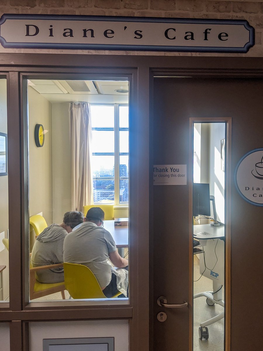 Our therapy support worker <a href="/EajRoche/">EAJRoche</a> utilising our cafe room for the patients, spending time breaking away from the hospital environment and boost the mood of our patients this Friday! #TGIF #Therapy #cafeclub #dementiafriendly