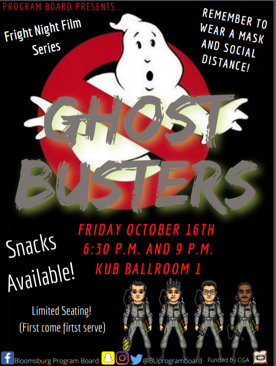 bloomuorient's tweet photo. Who you going to watch? Ghostbusters! Tonight @ 6:30 p.m. &amp; 9:00 p.m.
#spookyseason #bloomupward https://t.co/5q2WpwK45f