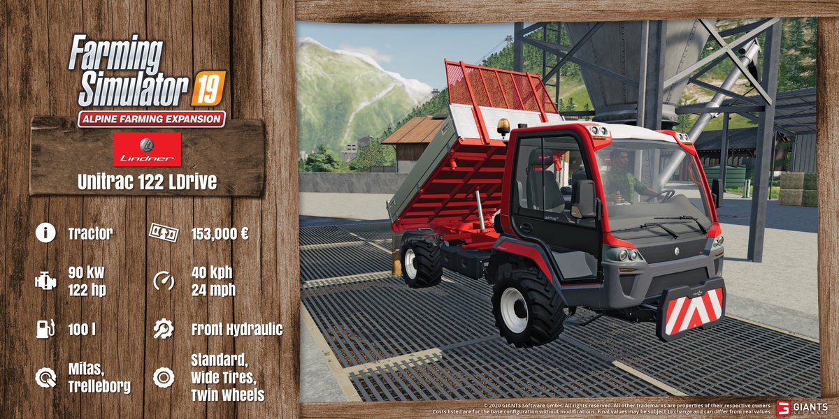 Sir_Calli_Zockt's tweet photo. 3/9
Lindner Unitrac 122 LDrive
#alpinefarming #fs19 #ls19 #giants #giantssoftware #lindner #unitrac #unitrac122ldrive #traktor #tractor #landwirtschaft #schweiz #alpen #berge https://t.co/Ckpx3tLQLN