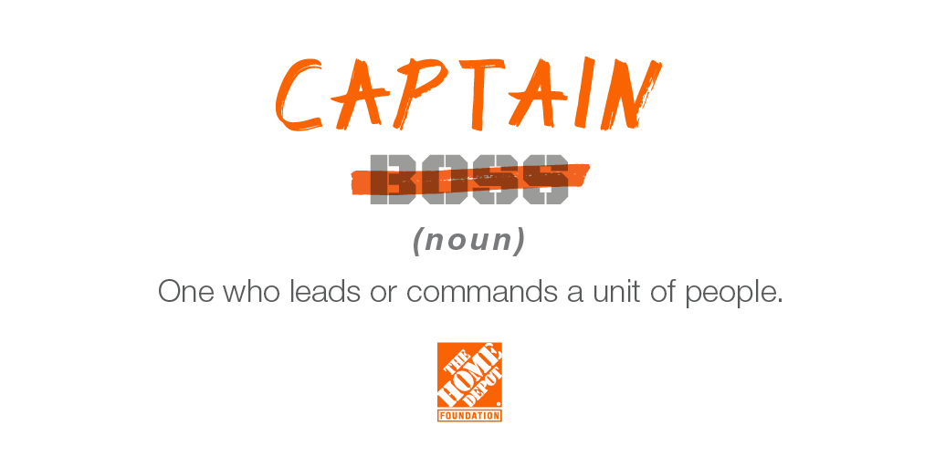 It may be Bosses Day, but to #TeamDepot they're Captains — more than 2.2K spread across the country who go above and beyond to give back to communities in need.