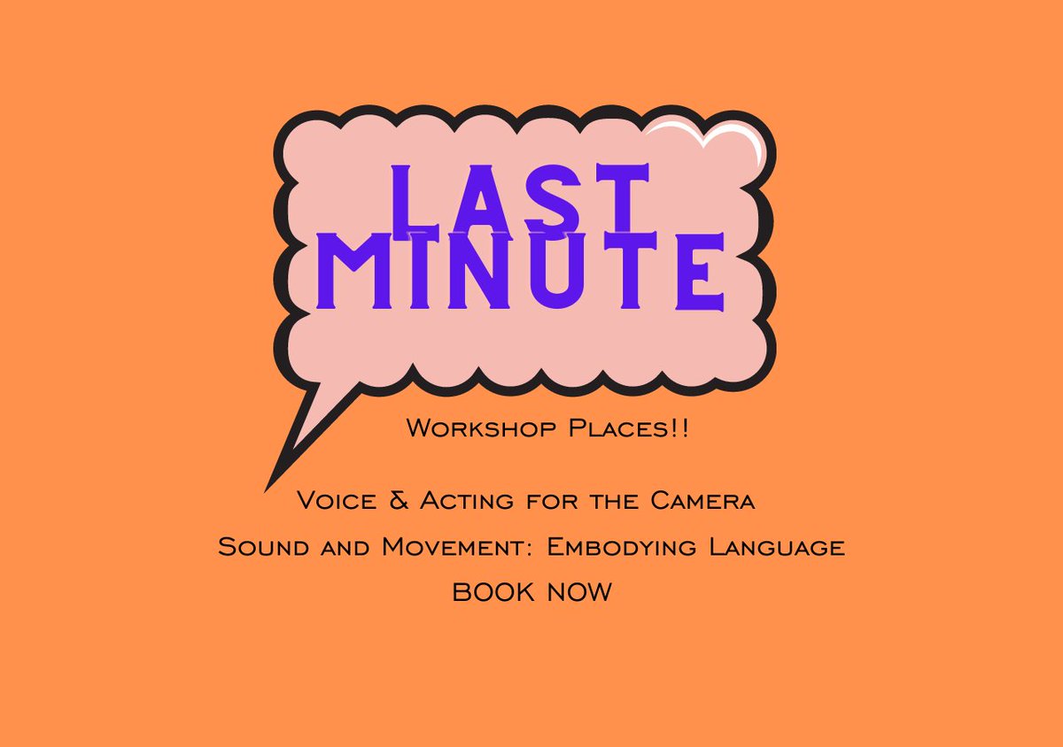 LinklaterVoice's tweet photo. ❤️ Linklater Voice

Last minute online workshop opportunities...

BOOK NOW---> https://t.co/aXVJBlnMP1

#linklatervoice #kristinlinklater #voice #acting #theatre #sighofrelief #kristinlinklatervoicecentre https://t.co/nDFn1gABqE