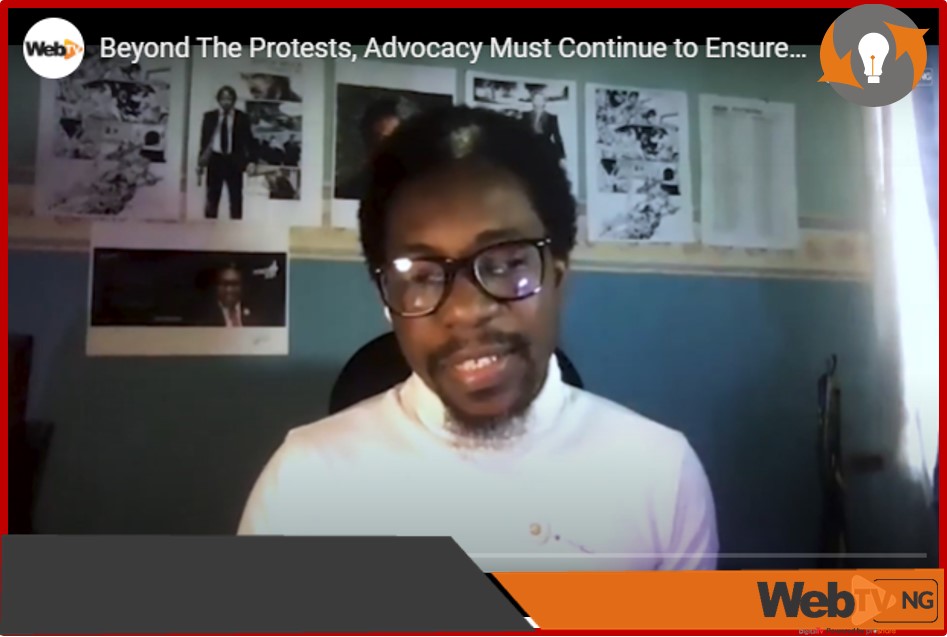 webtvnigeria's tweet photo. #VIDEO: Beyond The Protests, Advocacy Must Continue to Ensure Implementation of Police Reforms in Nigeria - @segalink
cc: @PoliceNG, @SIAF_NG
#AskWebTV #EndSARS #EndPoliceBrutality
https://t.co/iN5JaG1HsB https://t.co/oORwAjX9Pp