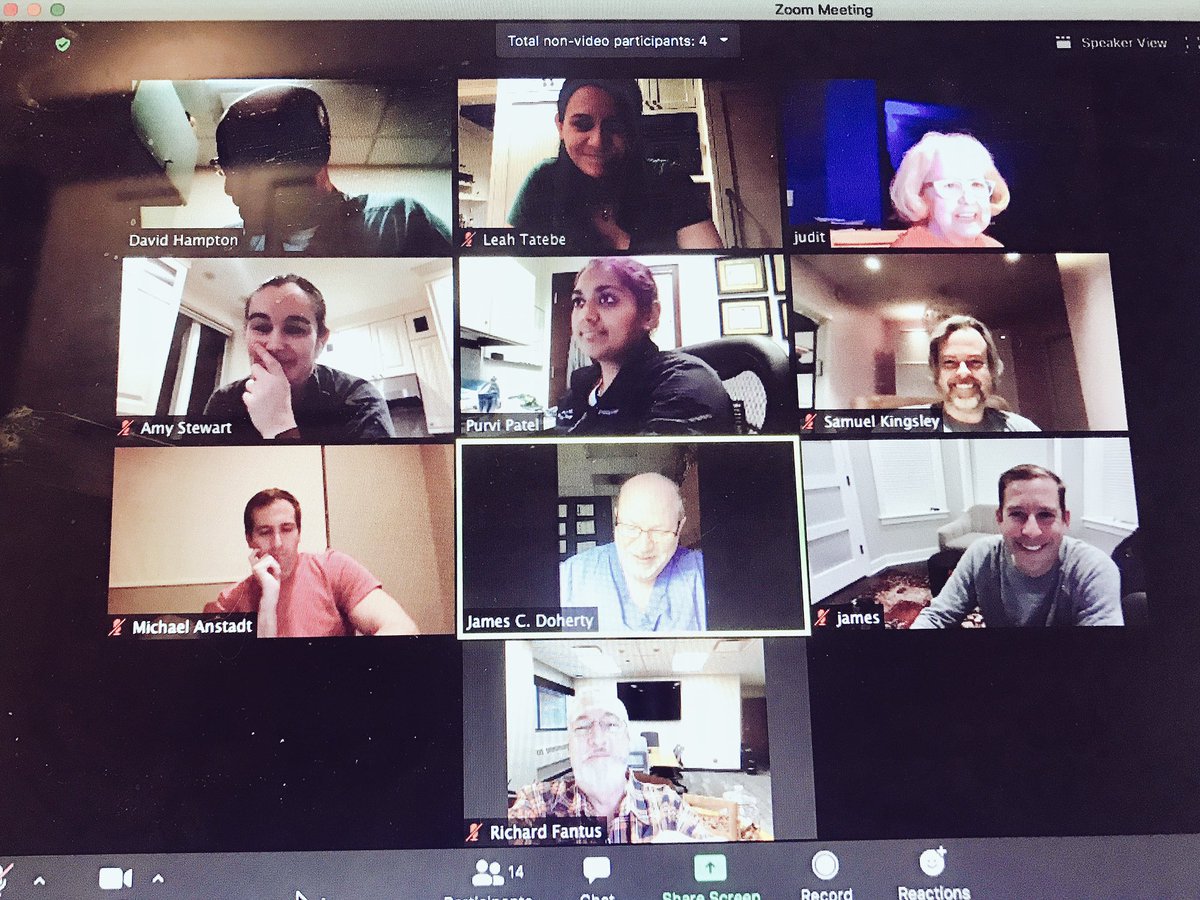 Virtual Chicago Committee on Trauma Board Meeting last night. Discussed collaborative research projects, injury prevention initiatives and how to best care for our community in the COVID era.