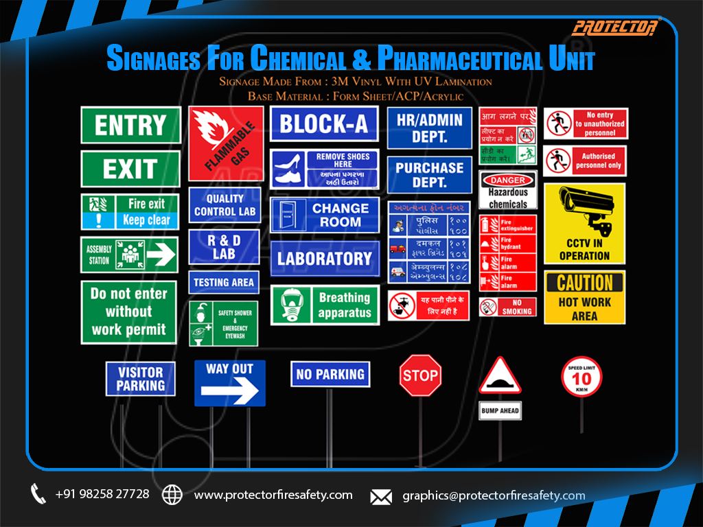 protectorsafety's tweet photo. Signages For Chemical &amp; Pharmaceutical Unit

➡️  Signage Made From: 3M Vinyl With UV Lamination
➡️  Base Material: Form Sheet/ACP/Acrylic
📞  - +91 98258 27728
📧 - graphics@protectorfiresafety.com
#protectorfiresafety #safetySign #Ahmedabad #Gujarat #Chemicalunit #Pharmaceutical https://t.co/6mIXo990Se