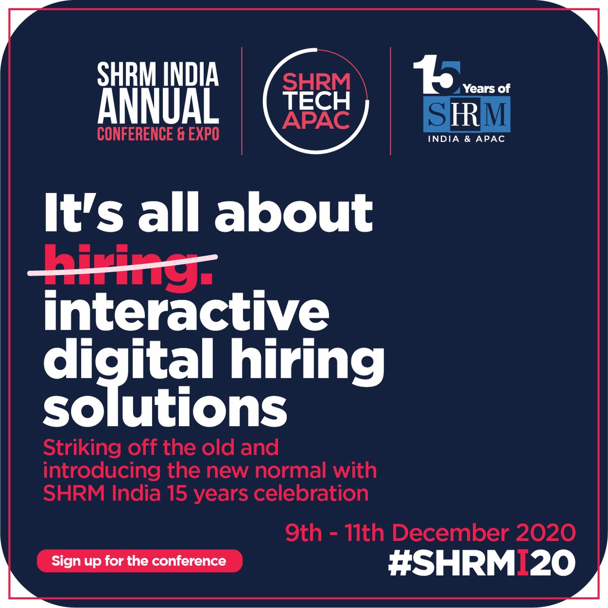 SHRMindia's tweet photo. Discover a lot more about enhancing the digital hiring experience for the candidate at the biggest HR conference of the year.
https://t.co/cLYmBUdksv

#SHRMI20 #15YearsOfSHRM #EmployeeExperience #Lockdown #HR #HRCommunity #HRBloggers #COVID #Humans #Work @GautamGhosh @sahana2802 https://t.co/C68upZJMDs