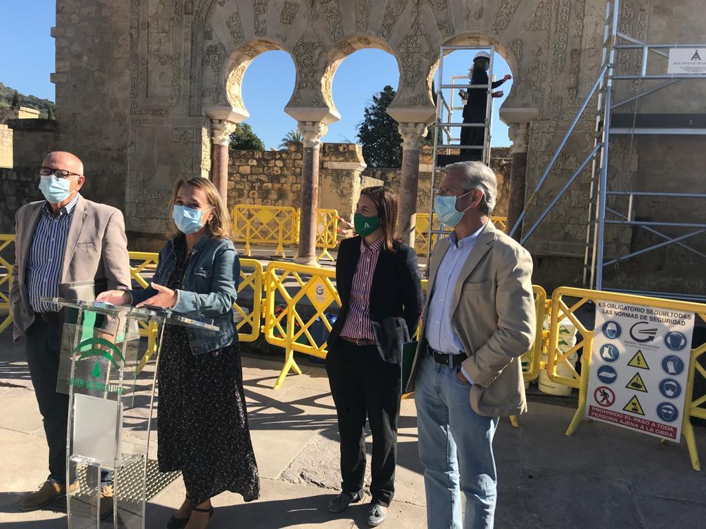 ✅ Continúan las actuaciones de @CulturaAND en @CAMedinaAzahara con la conservación y restauración de la Casa de Ya’far e intervenciones en 27 revestimientos murales