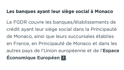 fgdrFrance's tweet photo. [BON A SAVOIR] Le #FGDR couvre également les dépôts, titres et cautions des #banques monégasques.  
#protectionbancaire #Monaco 
https://t.co/zCtgpMBxYA https://t.co/5HMyQKRTzW