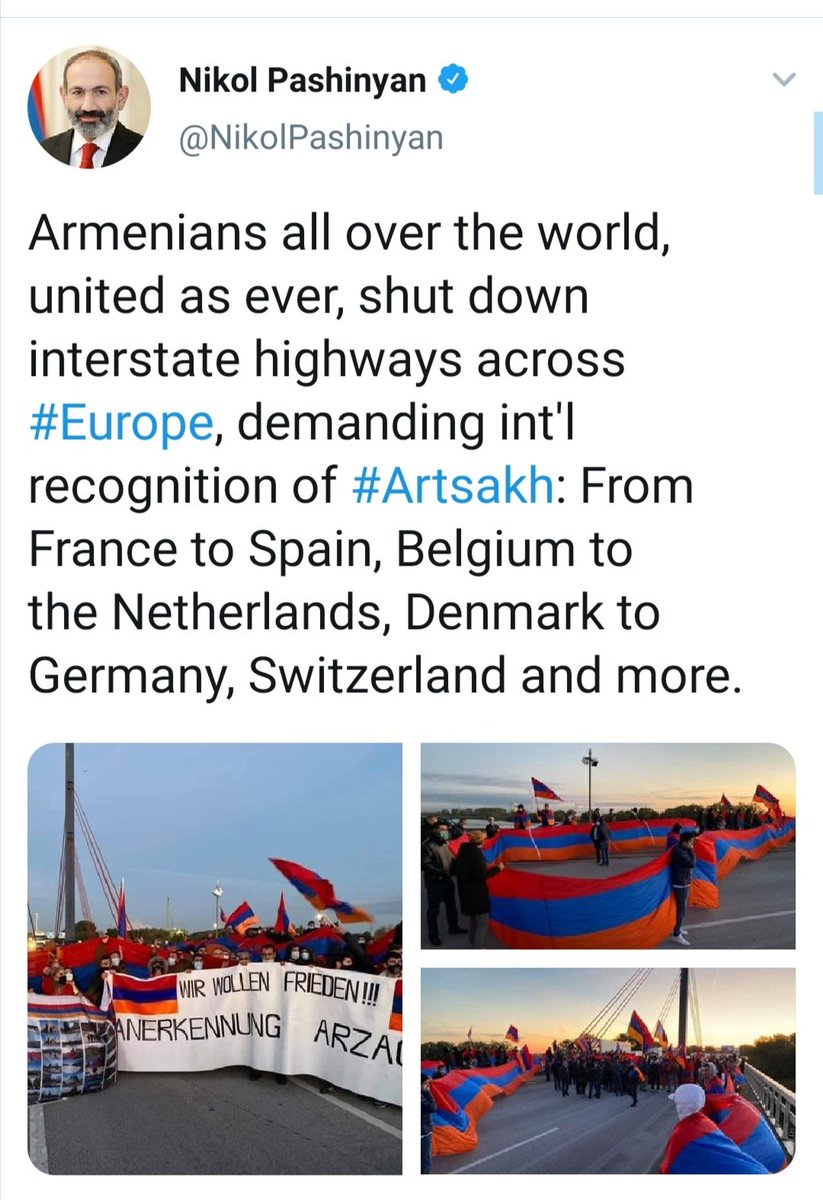 With the instigation of Armenian Government armenian lobby groups in European cities distrupt highways, cause difficulties for people, harm the economies and spread COVID-19. Instead of engaging in such provocations Armenia must end it's occupation of Azerbaijan's lands.