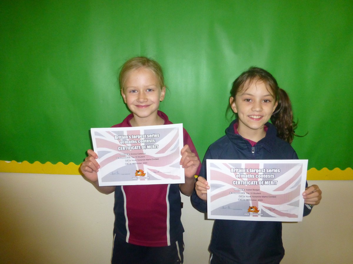 BelmontGrosveno's tweet photo. And it's not just our #BGS Year 6 pupils who are celebrating - children in Year 5, Year 4 and Year 3 did brilliantly. And a massive well done to Isabel and Emma for their AMAZING individual results #NorthYorkshire @sumdog #onlinelearning #maths #Competition #GoBGS https://t.co/yyVLXDsCUV