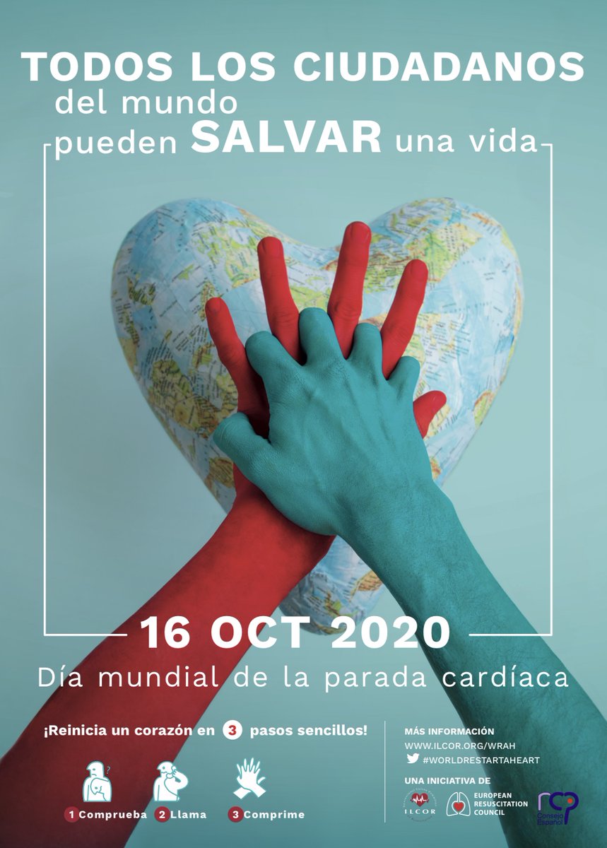 VioletaGSalvado's tweet photo. Reconoce la parada cardíaca, alerta a los servicios de emergencias e inicia #RCP #worldrestartaheartday 2020 https://t.co/l3JhxCStbL