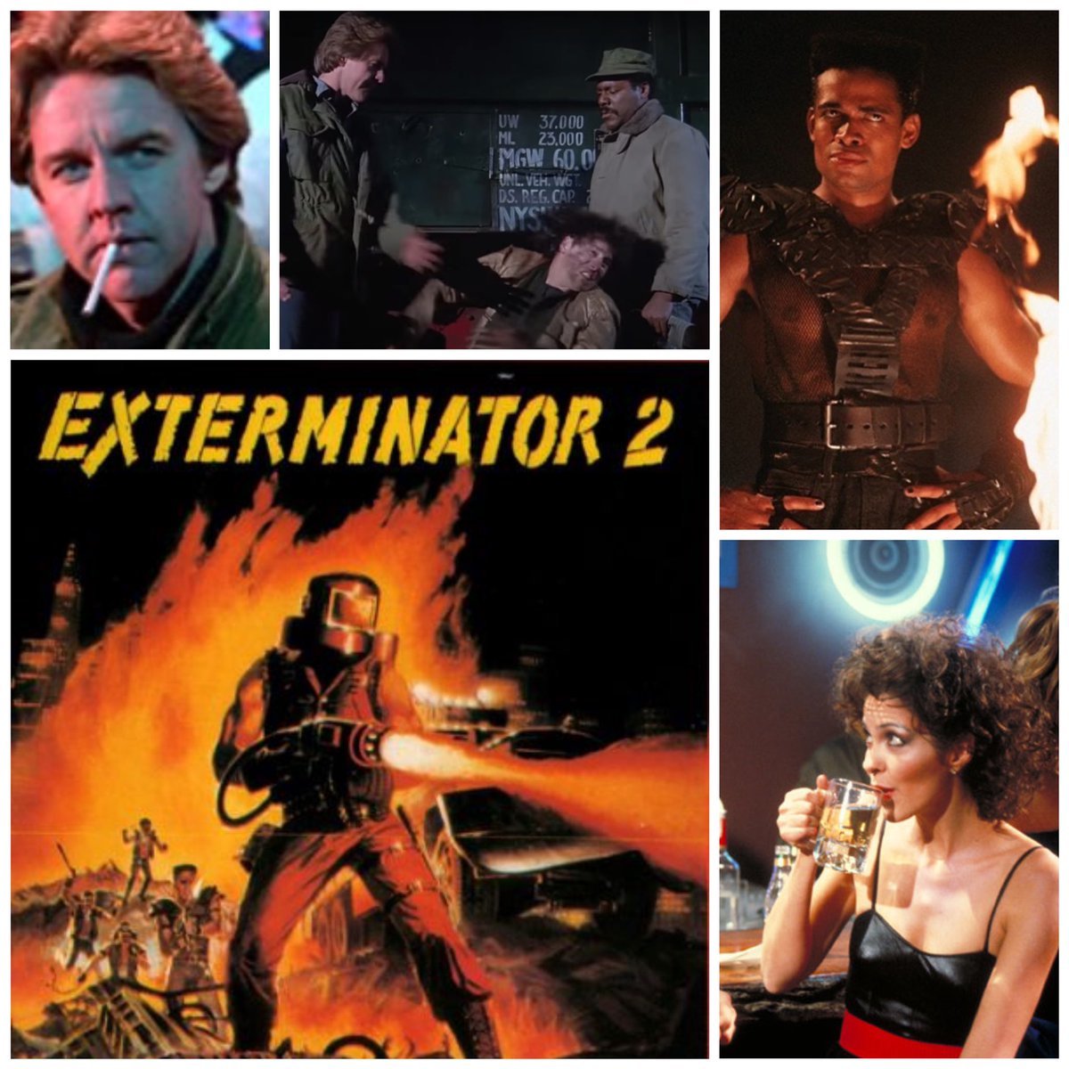 TheCannonCanon's tweet photo. OUT NOW! Exterminator 2 (w/ Frank &amp; Geoff)
If we saw this happening on Twitter, we’d be mortified! 
#exterminator2 #cannonfilms #robertginty #mariovanpeebles #deborahgeffner #frankiefaison #markbuntzman #williamsachs #flamethrower #podcast #action #comedy #80s #rallyroundthemoon https://t.co/IU8Gdi2JVN