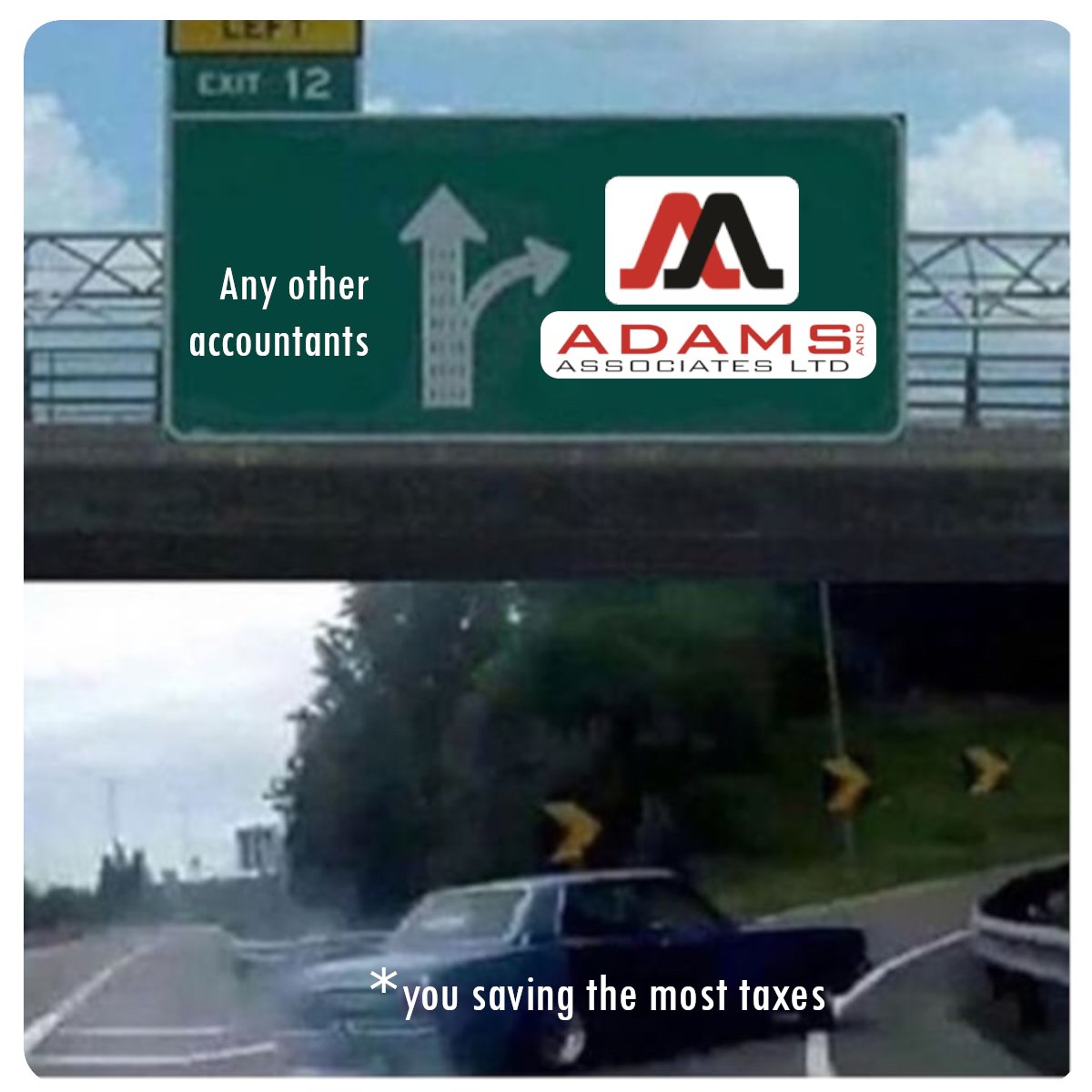 ADAMSandASSOC's tweet image. Come straight to 6733 Rideau Valley Drive Ottawa, ON, Canada🤣😃
...or give us a knock!
📞 +1 613-489-3583
📧 info@adamsandassociates.ca
.
.
.
#TGIF #fridayfun #accountantjoke #business #corporate #recovery #cashflow #entrepreneur #financialfreedom #consultants #consultancy #Tax