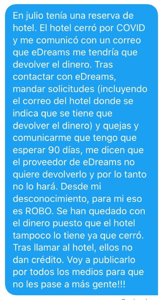 jorge_mr9's tweet photo. @eDreams_en @eDreams_it @eDreams @eDreams_fr @eDreams_ODIGEO #ladrones #estafadores #engaño https://t.co/rJK1TKrQ2y