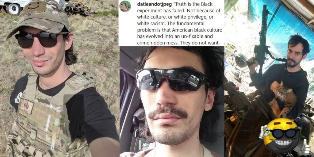 THREADSay hello to horny racist AnCap Bryan Reza!Bryan lives in Lakewood, Colorado and has harassed participants of Black Lives Matter protests. He was identified after he started flirting with an anti-fascist sock puppet that he mistook for a neo-Nazi. https://cospringsantifa.noblogs.org/post/2020/10/16/horny-racist-ancap-bryan-reza-co/