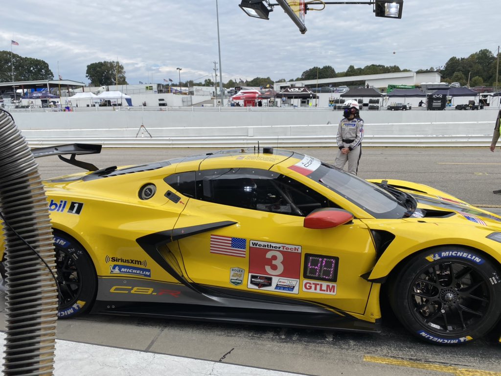 CorvetteRacing's tweet photo. BOOOOM!! #GTLM pole for @AntonioGarcia_3 in the 3 #Corvette for #PLM. "Probably my best ever qualifying lap!" he says over the radio @IMSA @TeamChevy https://t.co/whR4YLz2lc