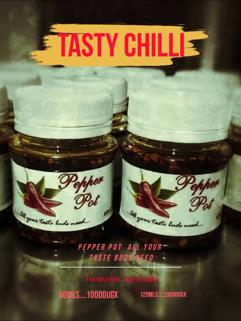 ninsiima_ruth's tweet photo. @RACBukoto members are not short on creativity, introducing to you another product by @Karemente. If you like you food spicy, pepper pot is what you need. See poster for details. #100ActsOfKindness #SupportingLocalBrands https://t.co/UQQwQIzzHa