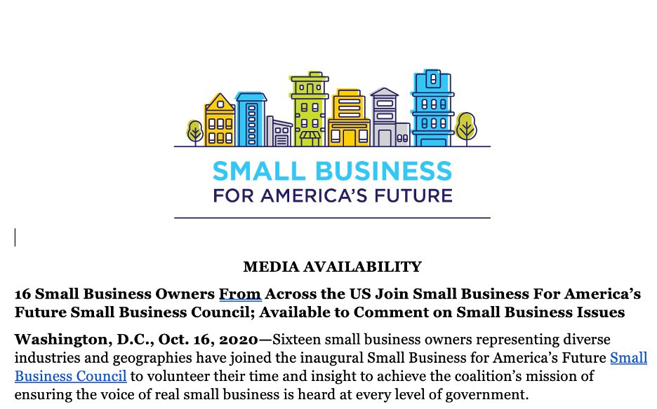 SmallBizFuture's tweet photo. Today we announced our inaugural Small Business Council with 16 talented and insightful #smallbusiness owners representing diverse industries and geographies. They'll be invaluable in ensuring the voice of real small business is heard. Welcome! #SmallBizAF https://t.co/TmN0JjqRzL https://t.co/G5Iw2pf3OR