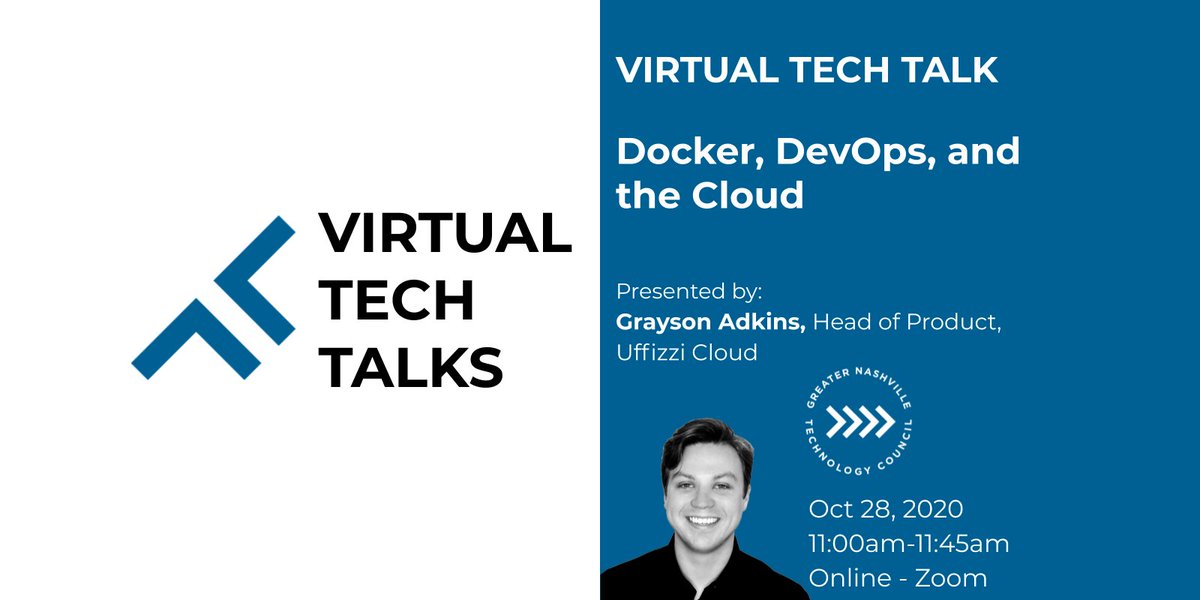 nashtechcouncil's tweet photo. Join us for our next #VirtualTechTalk on 10/28 to learn how to improve the speed and agility of your organization with Docker, DevOps, and the Cloud.
Presented by @UffizziCloud
Register here: https://t.co/rt6Rp0KieR https://t.co/7l7jt1DIJu