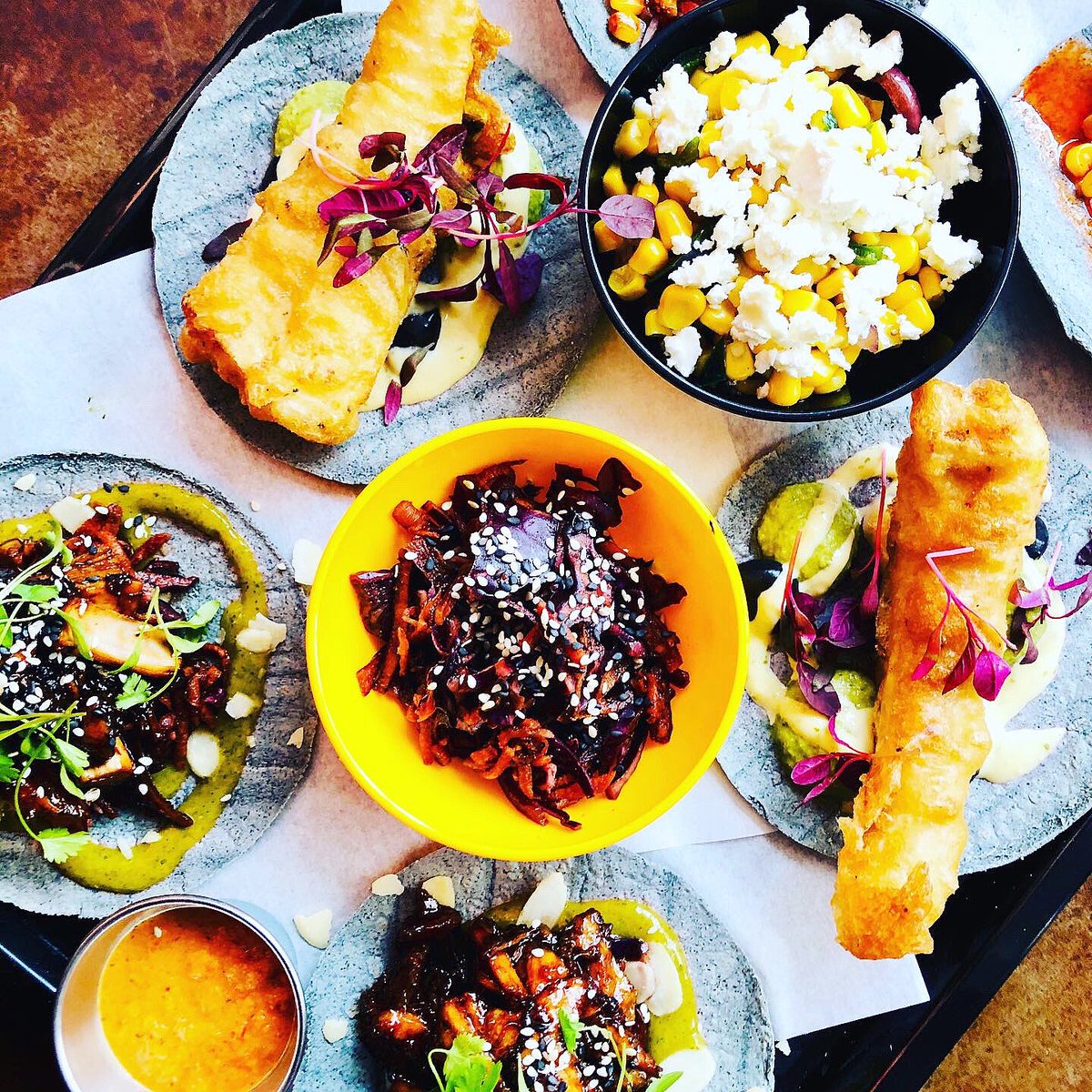 Grab a TACO PLATTER in BLOCK TONIGHT or SUNDAY £25 - book your spot - office@blockbar.co.uk 6 tacos and 2 sides.....come try one. Glutton free, little morsels of loveliness. #brightonandhove @brightonfoodies @absolute_magazine @thepostman_art @bn1magazine @Love_Brighton