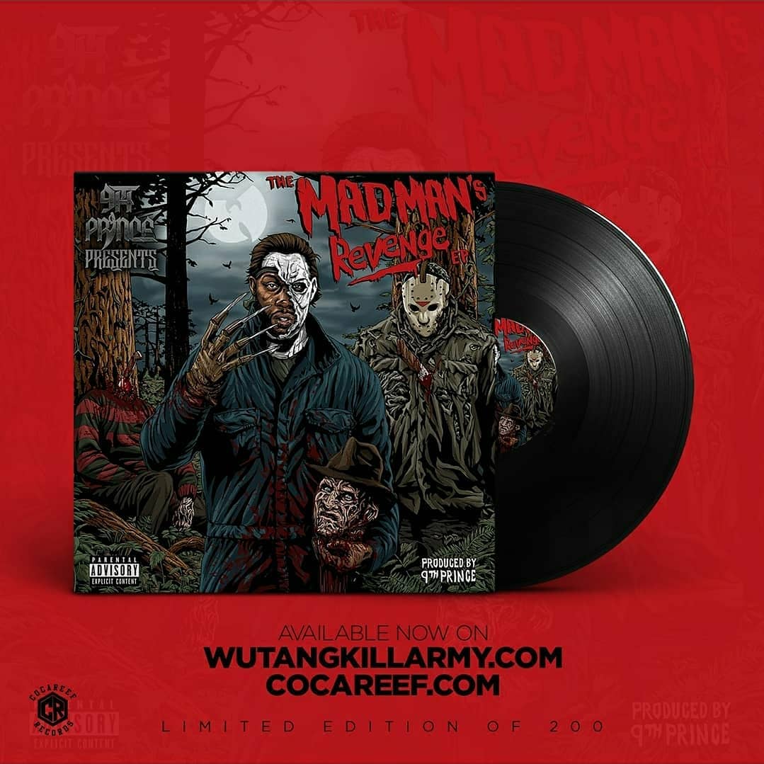 GIFTREVOLVER's tweet image. 9th Prince aka MADMANS REVENGE.
Just in time for October 31st. 
Head over to 
Wutangkillarmy.com  or 
Cocareef.com 
#9thprince #giftrevolver #killarmy #wutang 
Art G.R.
