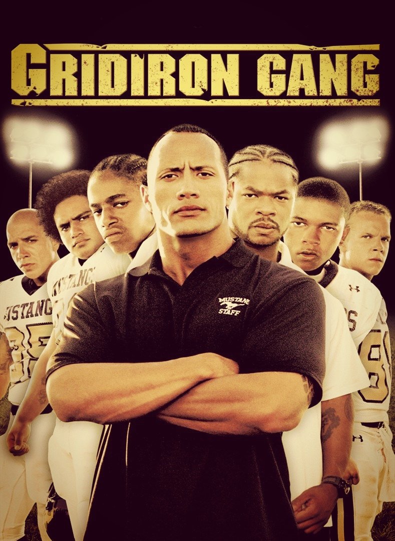 Gridiron Gang, basada en hechos reales, demostrando que las segundas oportunidades hacen la diferencia. El oficial Porter tiene bajo su supervisión varios delincuentes violentos que no tienen un futuro muy prometedor. Porter los ayuda y les brinda las herramientas para triunfar