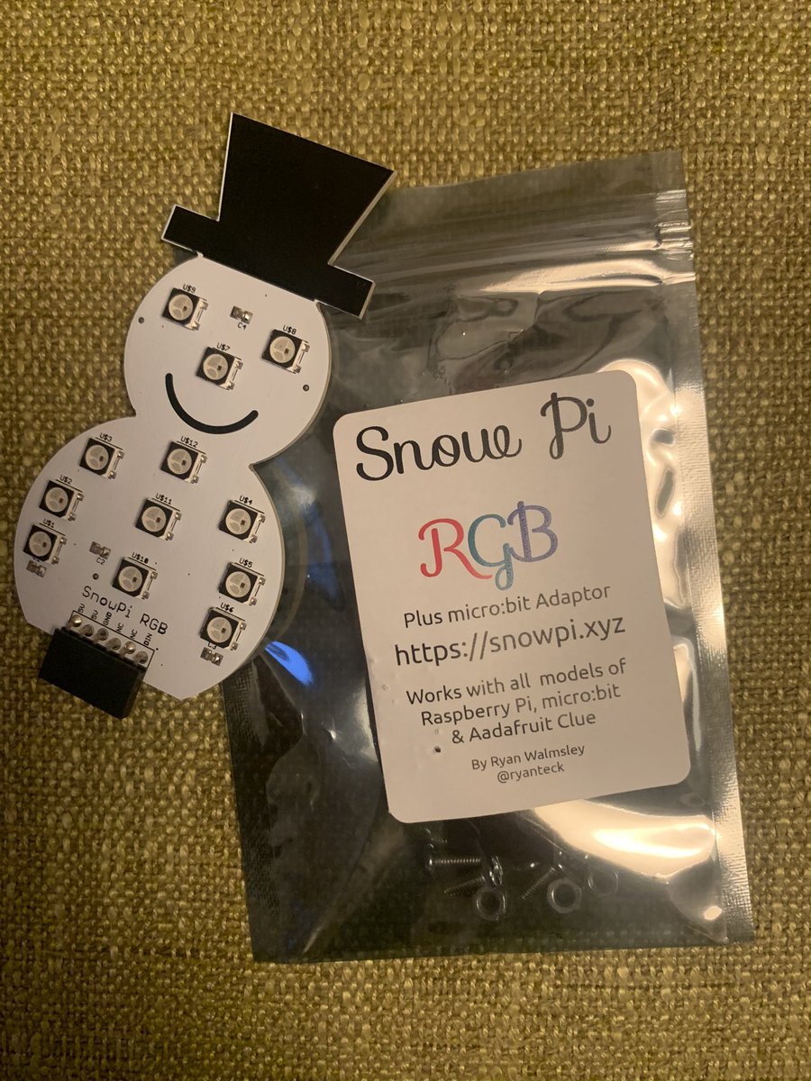 girlsintocoding's tweet image. It’s here! We love this little snowman, Snow Pi RGB! We’ll have fun experimenting with the @Raspberry_Pi , the @microbit_edu and the @adafruit Clue! Thank you @ryanteck ! Our Snowman V1 will not feel lonely this Christmas! 😁

#snowpirgb