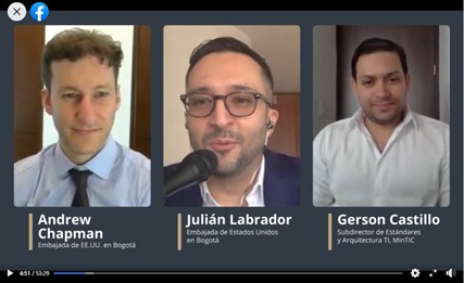 "Las redes sociales en las que más se realizan fraudes son Facebook 39.97 %, Whatsapp 21.54 %, Messenger 12.82 %,  Instagram 7.69 % y Youtube 5.64 %", <a href="/gcastillodaza/">Gerson Castillo Daza</a> en las actividades del mes de la concienciación en #Ciberseguridad de <a href="/USEmbassyBogota/">US Embassy Bogota</a>. Cifras: <a href="/PoliciaColombia/">Policía de Colombia</a>