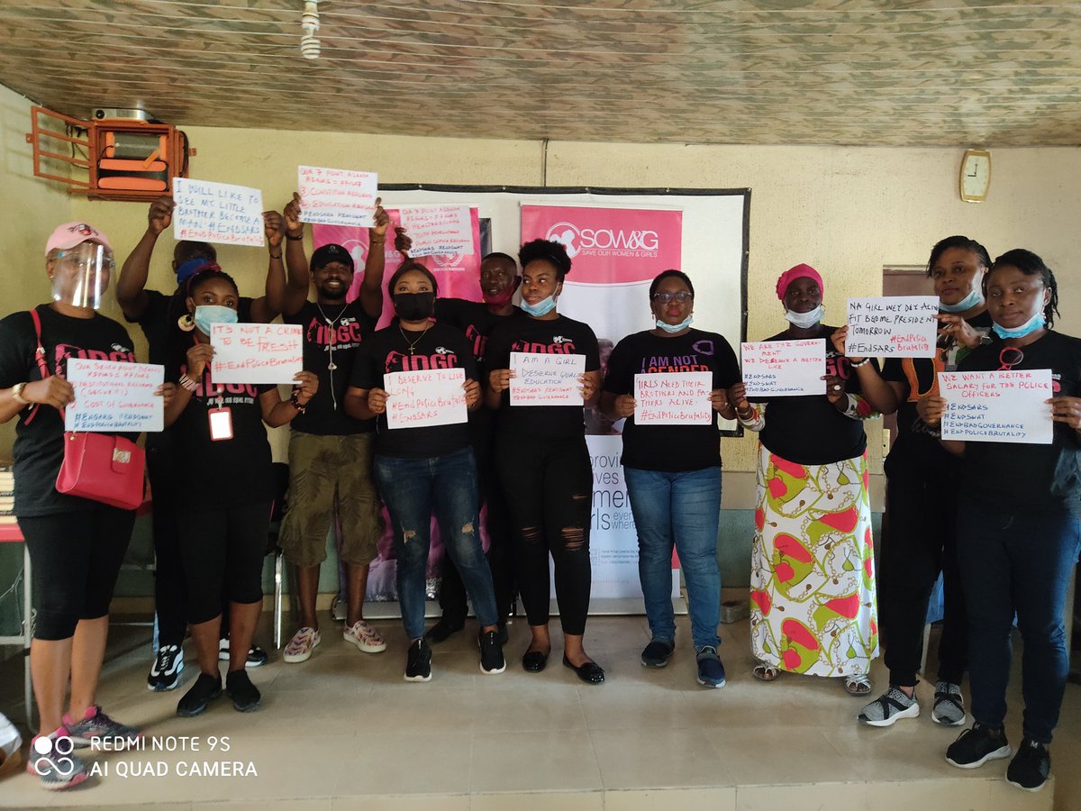 Nsiprincess's tweet photo. While celebrating the #idgc2020 with the young girls at Sangotedo Community by @SOWG_Foundation we also lend our voices to say #EndSARS #EndPoliceBrutality #EndBadGovernanceinNIGERIA 
@unyimek @UtoLilian @Alvinattor https://t.co/XRArOhsaR7