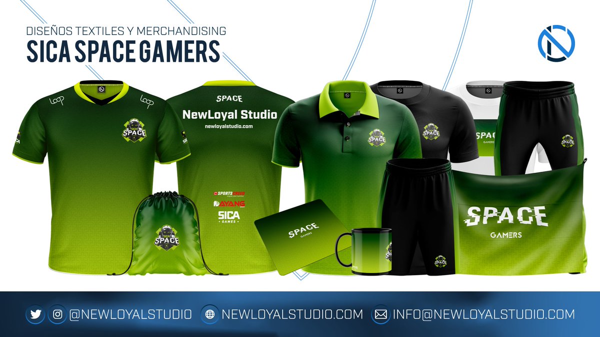 ¡Os presentamos la nueva #equipación realizada para 
<a href="/SicaSpaceGamers/">SICA SPACE GAMERS</a>! 🚀

¡Gracias por la confianza! 

¿Te gusta? 🔁💚

¿Quieres ver más ejemplos? newloyalstudio.com/portfolio/

¡Si te gustaría tener tu propia equipación contáctanos!
📩 MD
📞+34 722 80 74 77
📧 info@newloyalstudio.com
