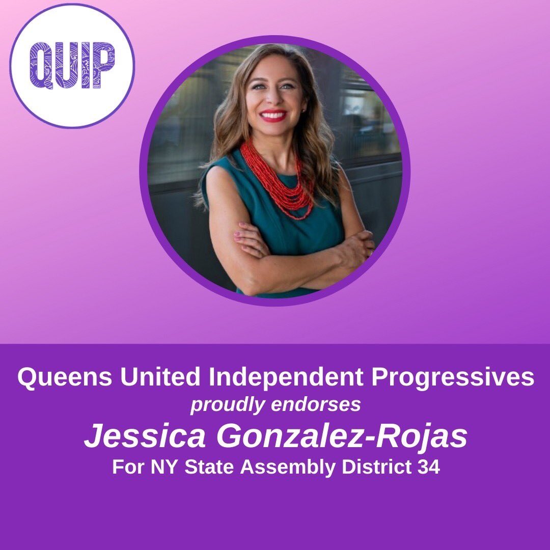 votejgr's tweet photo. Gracias @QUIP_Club for your endorsement! Let’s keep fighting towards making our progressive vision for our diverse communities in #Queens a reality! ✊🏽 #VoteJGR https://t.co/dYLV08tIbM
