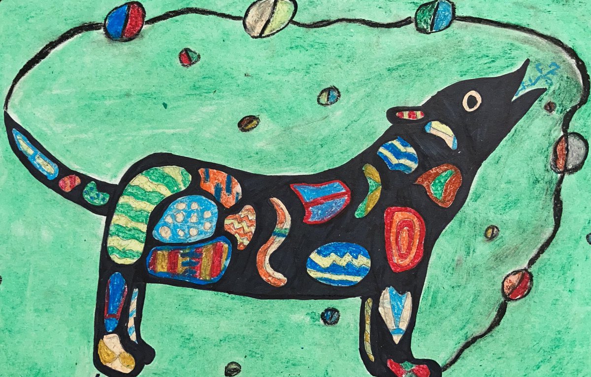 TDSB_IRC's tweet photo. Grandfather Teachings inspired by Norval Morrisseau from Ms Silva’s class. https://t.co/AAgIZmlapY