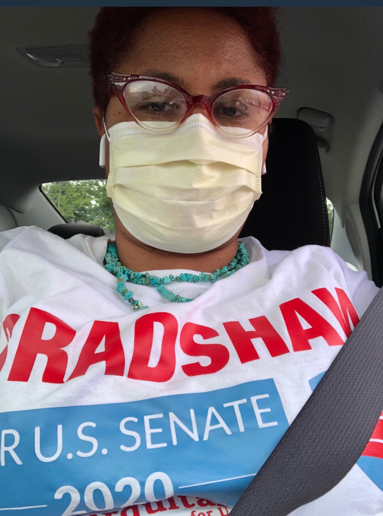 MountainLeftist's tweet photo. @Bradshaw2020 won her senate primary with thousands going up against millions because she ran as an unapologetic progressive who will prioritize people over profits

#BradShawFightsForUs https://t.co/urL4w2b8PW