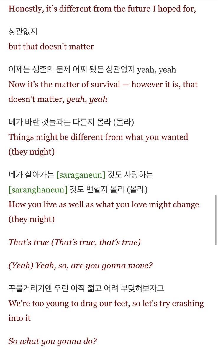 he writes abt the pain that comes with loss, the anger, even the bargaining (the last w the guillotine line) but ultimately there’s always acceptance (Ex: the shadow’s verse in interlude shadow, black swan, suga’s interlude) and an idea that loss happens eventually. naturally.