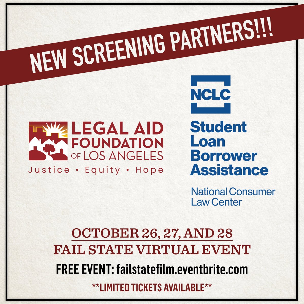 GIBillRights's tweet image. 📽️ Join @GIBillRights &amp;amp; @FailStateMovie in a free, online, educational screening of the award-winning documentary. #GIBillRights #VetsEdSuccess #FailState

DATES: October 26 - 28, 2020*

REGISTER AT: failstatefilm.eventbrite.com

*Limited slots available so sign up now!