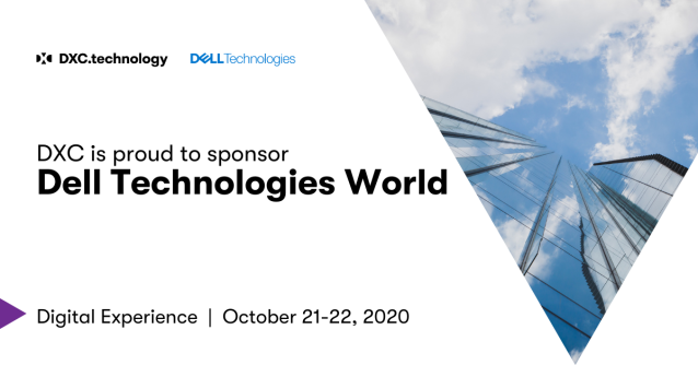 ChrisFangmann's tweet photo. We are proud to sponsor #DellTechWorld. Join us online for this free, two-day event and discover new ways to harness the power of technology. Explore the @DellTech World Digital Experience. #DXCPartners https://t.co/7ic5RHDZ9V https://t.co/rfwr55O5yo