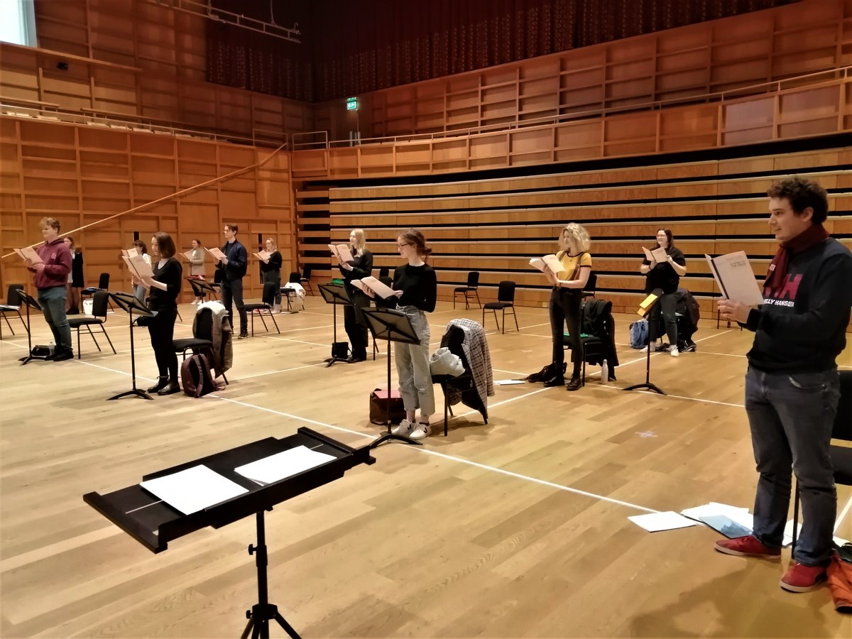 UKC_ChChoir's tweet photo. Very pleased to be rehearsing this afternoon; looking at music ancient and modern, including the lovely 'Hymn to the Virgin' by @mrgriffmusic and the evocative Advent antiphons #choral #music https://t.co/O5LQAGkNZ6
