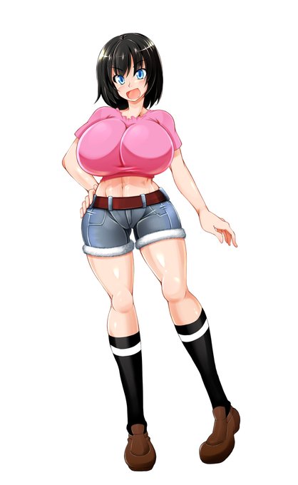 製作中ゲームの本当の主人公、黒塚恋衣ちゃん
ランドセルを背負う年頃の発育の良い女の子
本当はもっとおっぱい大きくしたかったけど一応全年齢対象のゲームですから自重します・・・・・・ 