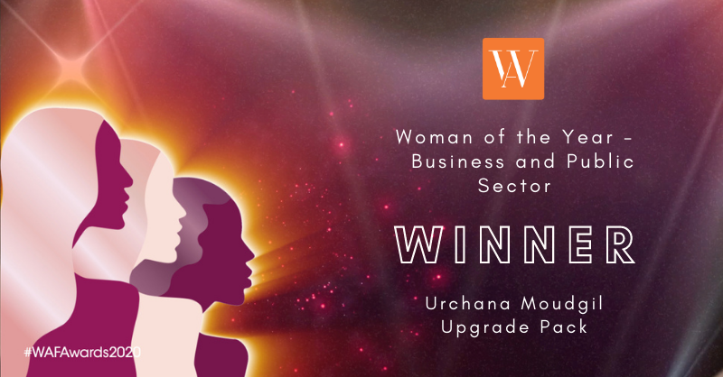 wafawards_'s tweet photo. Congratulations to our Woman of the Year - Business and Public Sector winner Urchana Moudgil @Urchana  #Wafawards2020 https://t.co/cbptOwyia3