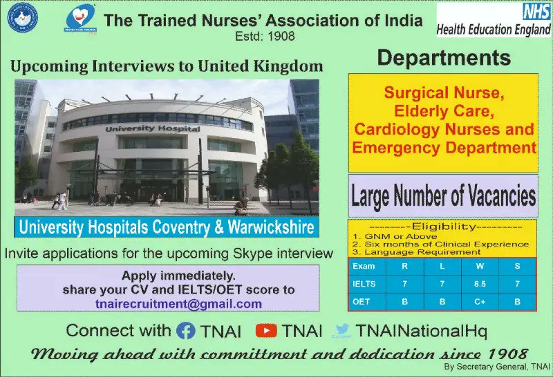 The Trained Nurses' Association of India (TNAI) tweet media