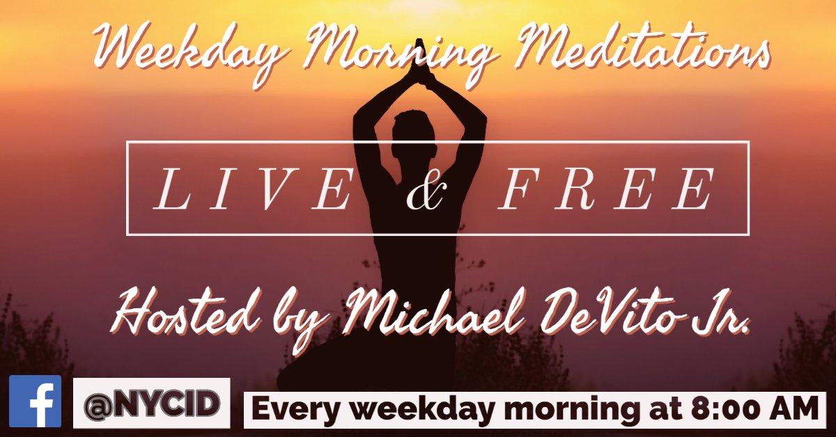 NYCID's tweet photo. ICYMI: Michael DeVito Jr. has been leading live guided meditations on our facebook page every weekday morning. Check out today's meditation: Stretch Through the Pain.
#WeImproveLives
#Meditation
#CreateFlow
https://t.co/cYUBUwUBXW https://t.co/J33DyCKorh