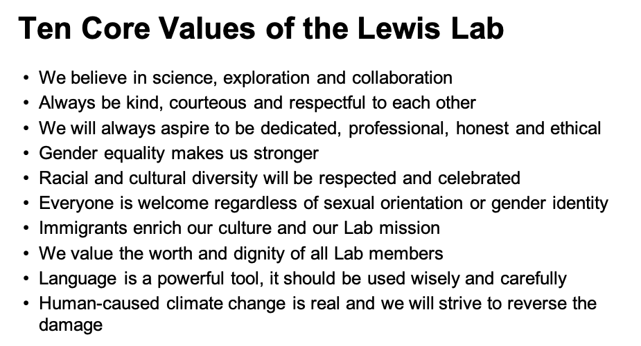 There is a lot of uncertainty right now -  one thing we can do to feel more grounded is to have control over our small microcosm of life. So the <a href="/LewisLabMSKCC/">Jason Lewis Radiochem MSK</a> developed our "Ten Core Values of the Lewis Lab".
